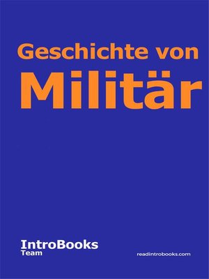 cover image of Geschichte von Militär